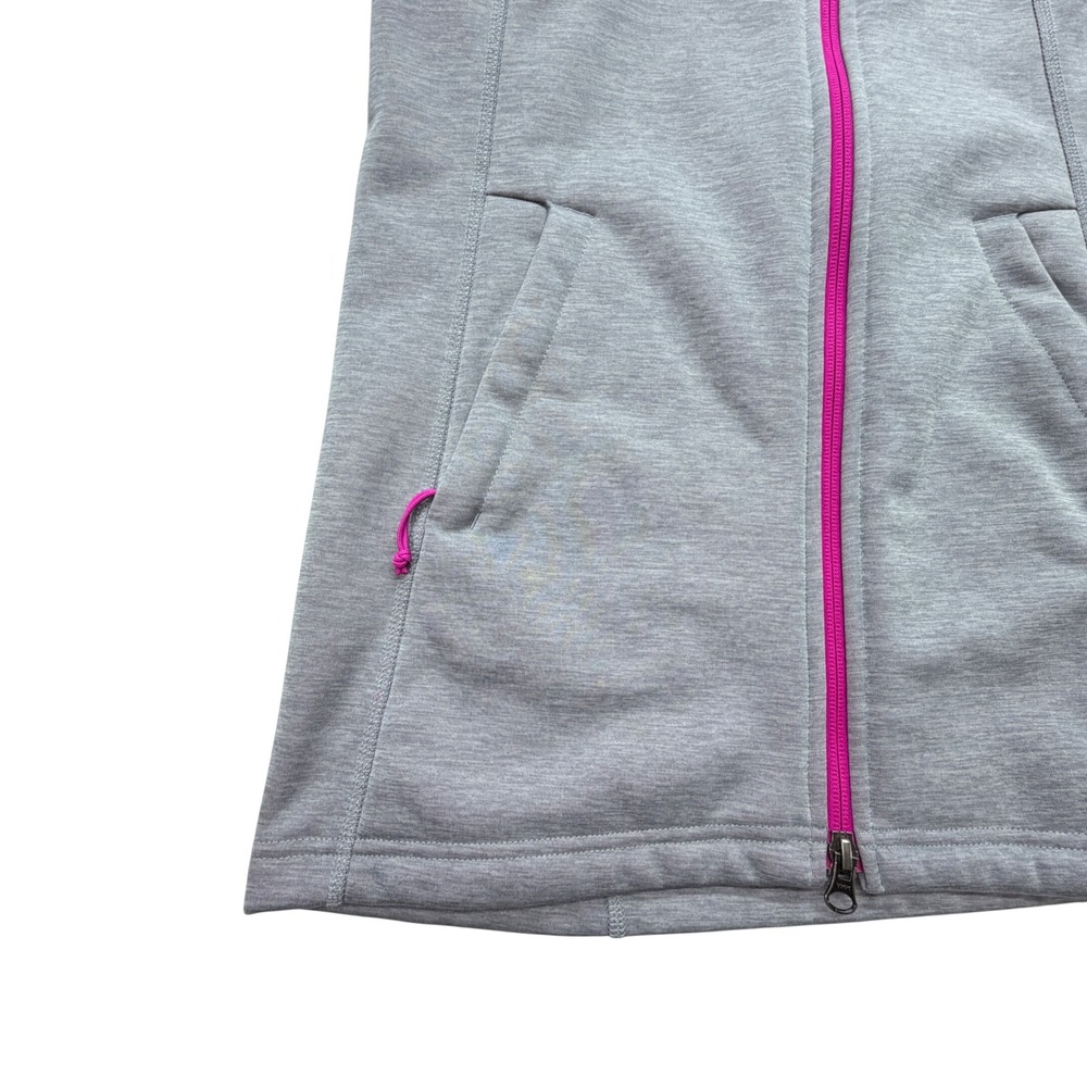 The North Face Agave Full Zip Fleece Hoodie Jacket Womens S Grey Pink - Picture 6 of 16